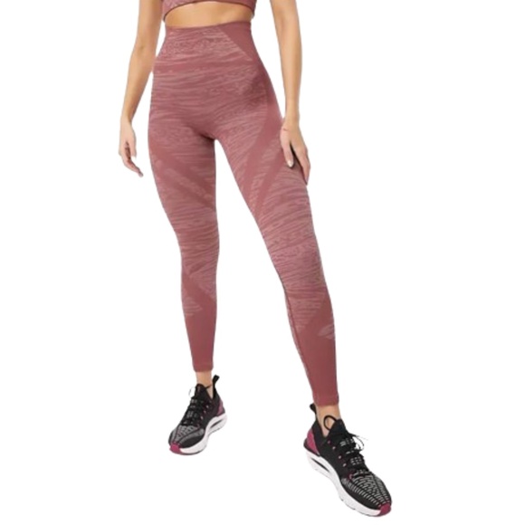 HIIT Red Athletic Workout Leggings - Picture 1 of 6